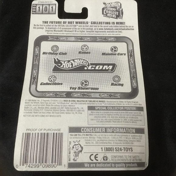 2000 HOT SEAT - HOTWHEELS # 101 - Picture 3 of 3